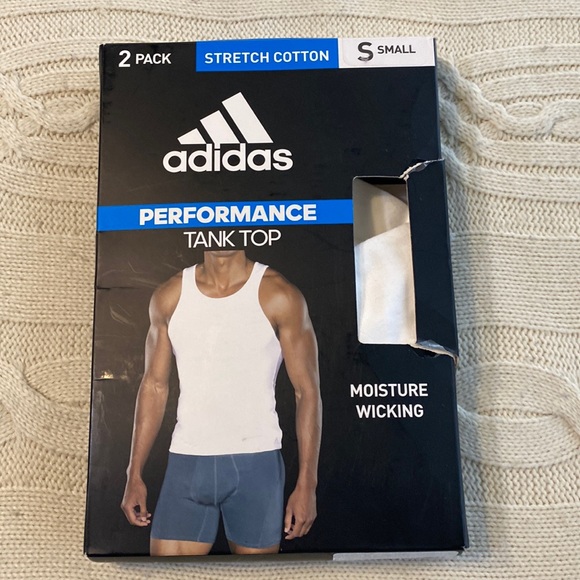NIB Adidas Performance Tank. Moisture Wicking Stretch Cotton. One Tank only. - Picture 1 of 4